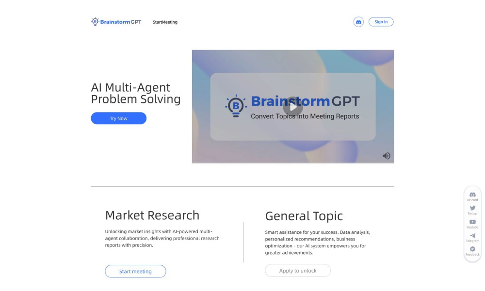 BrainstormGPT - Empowering AI for Business Decision