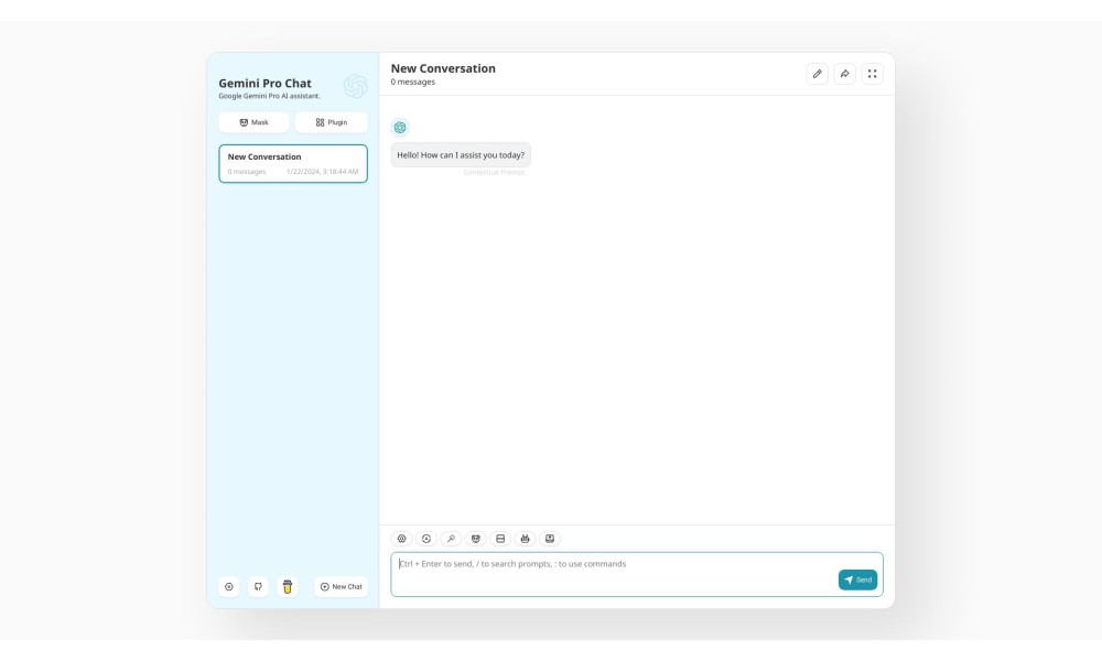 Google Gemini Pro Chat WebUI