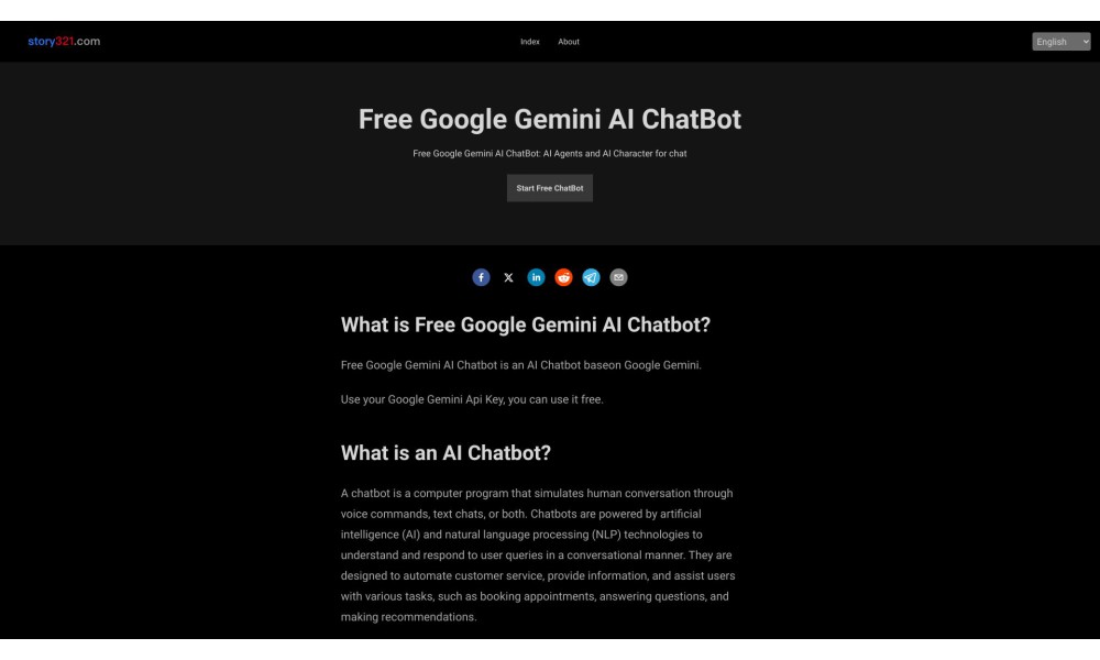 Free Google Gemini AI ChatBot