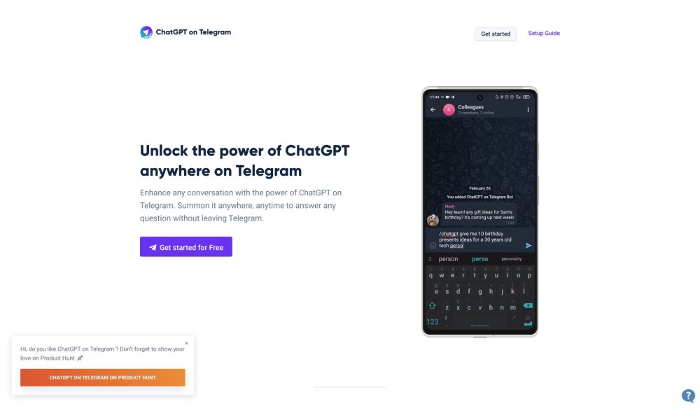 ChatGPT on Telegram