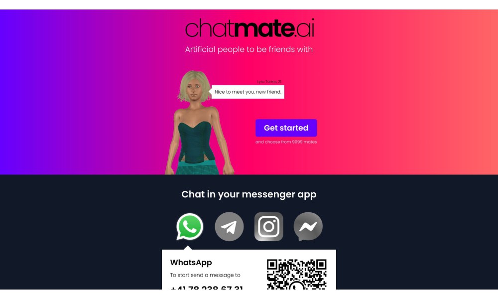 Chatmate AI - Artificial people to be friends with