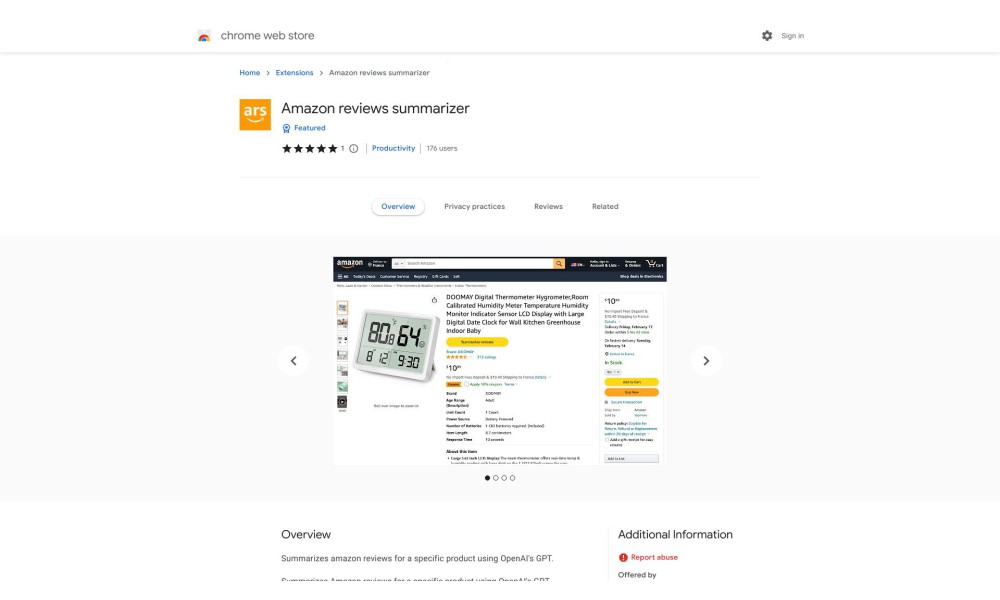 Amazon Reviews Chrome Extension