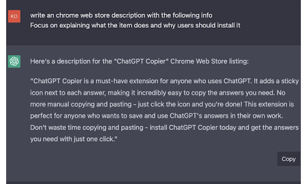 ChatGPT Copier