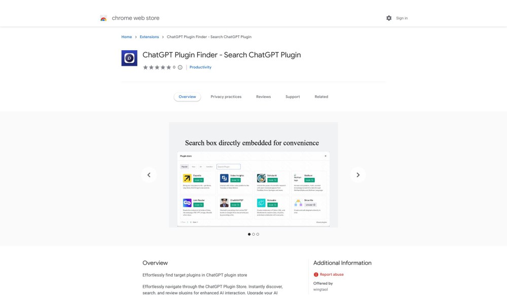 ChatGPT Plugin Store