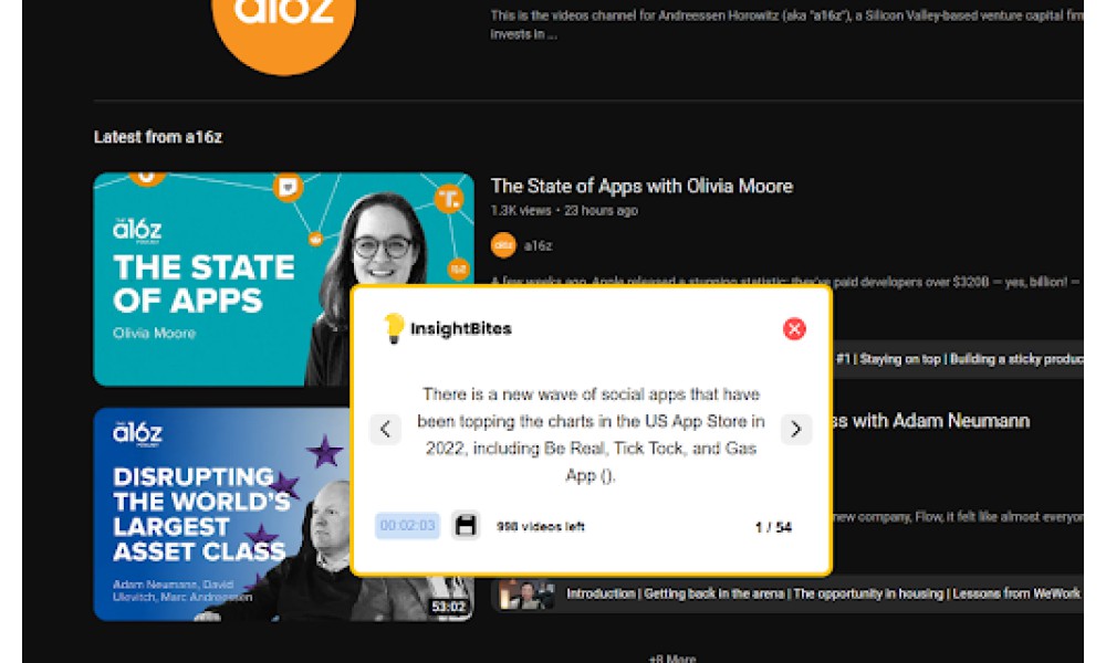 Insight Popup for YouTube