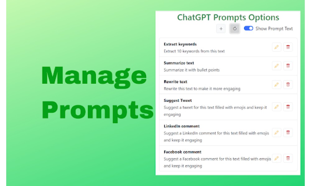 ChatGPT Prompts Manager