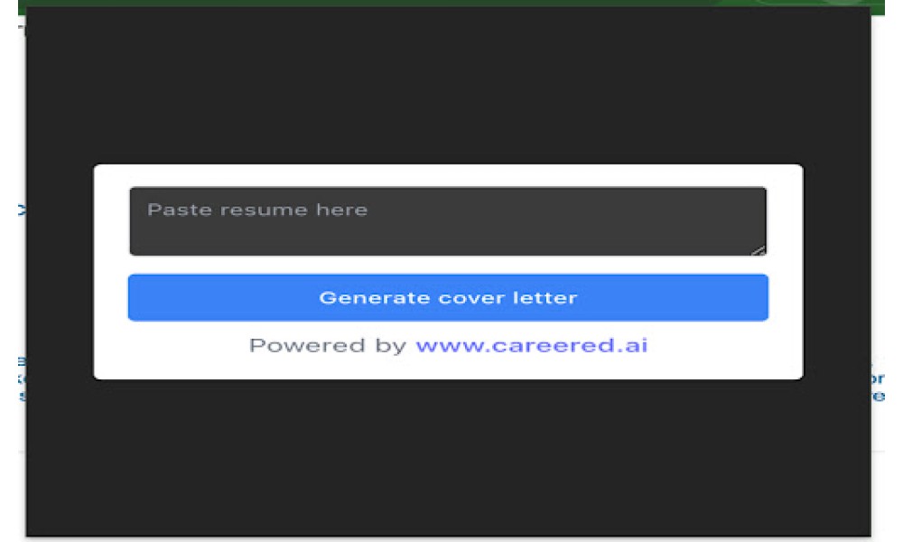 CareerEd Cover Letter Generator