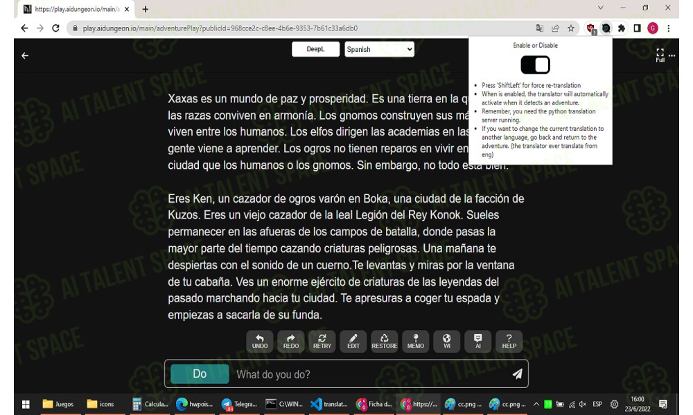 Aidungeon.io Real-time Translation - Image 1
