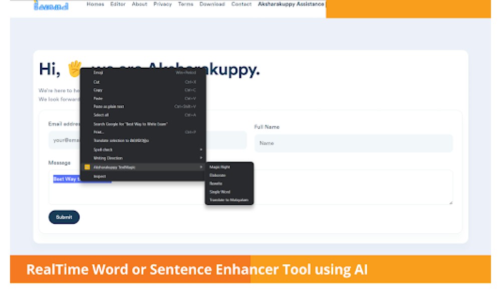 Aksharakuppy TextMagic