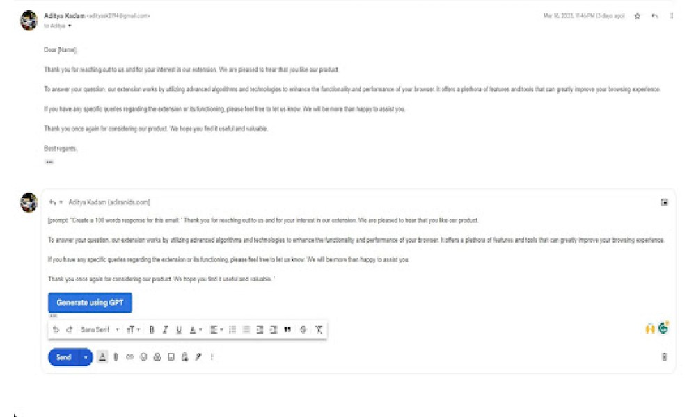 Email Body Generator