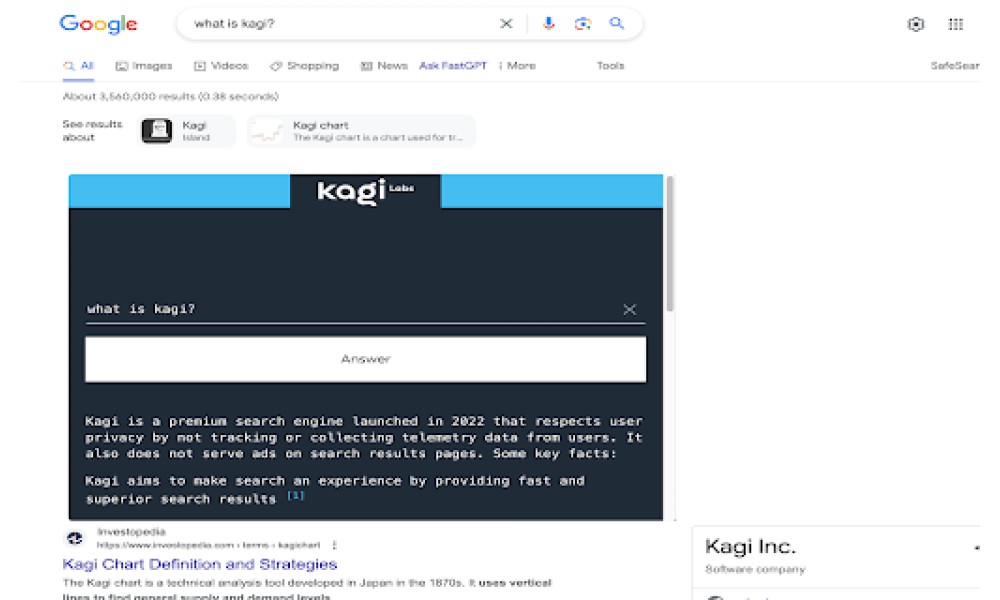 Kagi's FastGPT