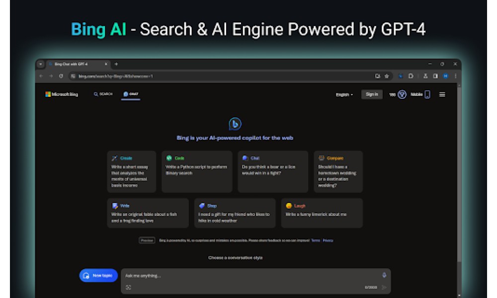 Bing Search Engine Chrome Extension
