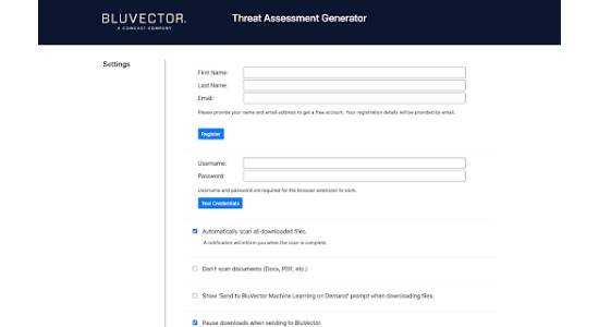 BluVector Threat Assessment Generator