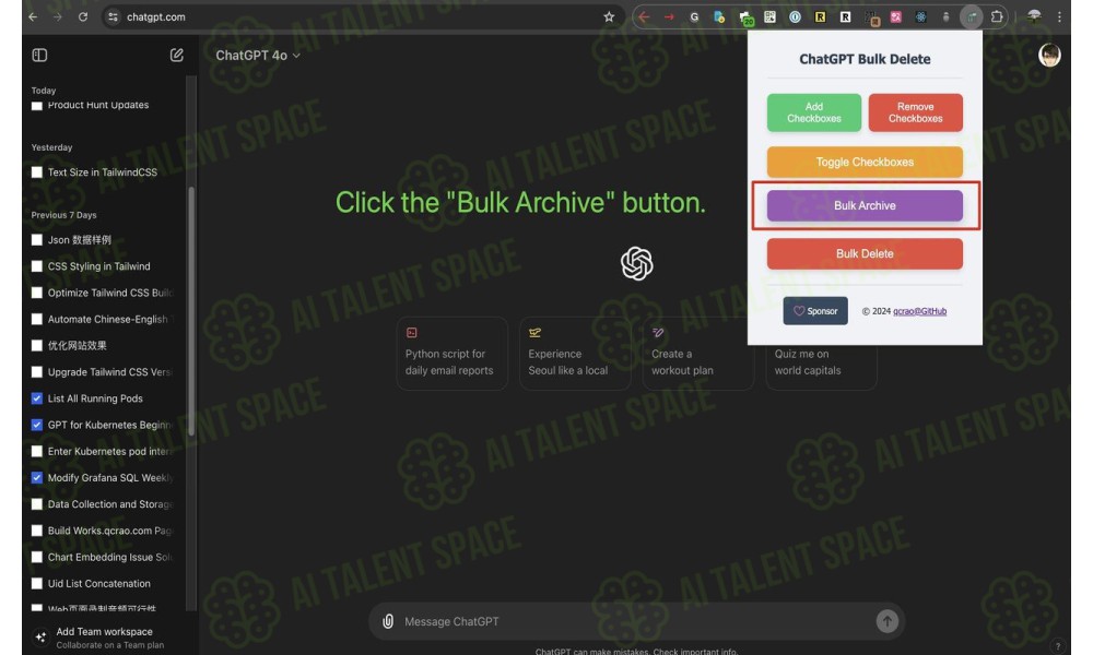 ChatGPT Batch Delete History - Image 2