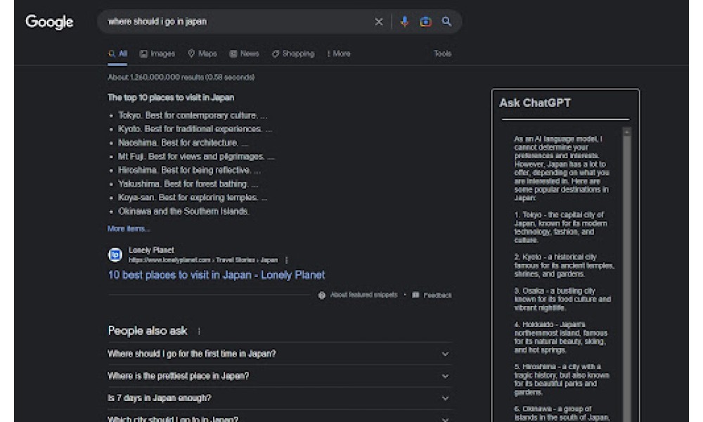 ChatGPT Assistant for Web Search