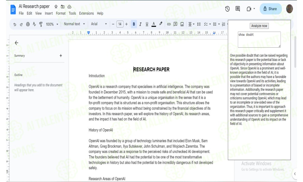 Google Documents Analyzer - Image 1