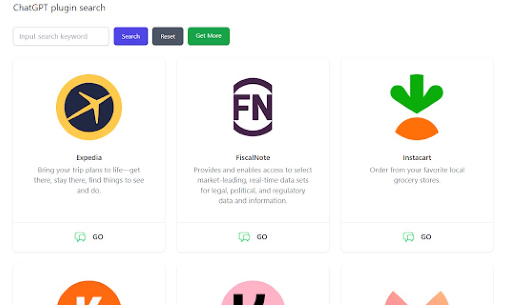 ChatGPT Plugins Search