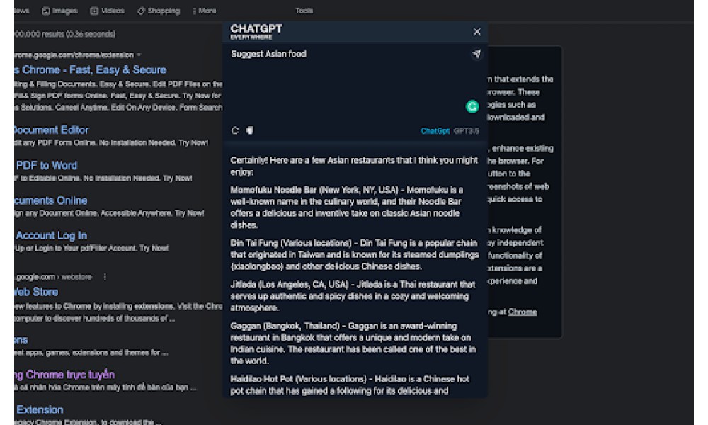 ChatGpt Popup