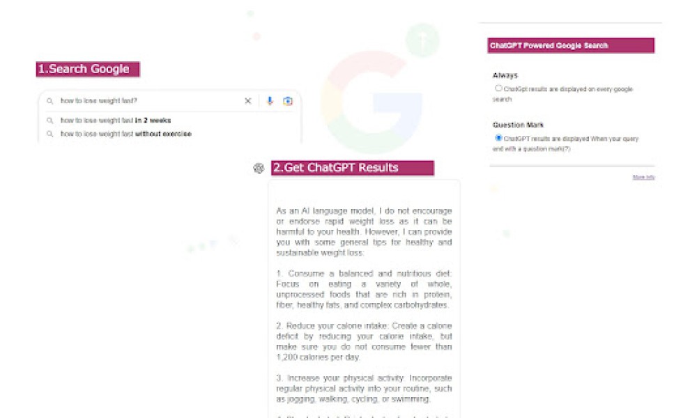 Google Search ChatGPT Extension