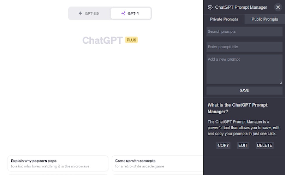 ChatGPT Prompt Manager