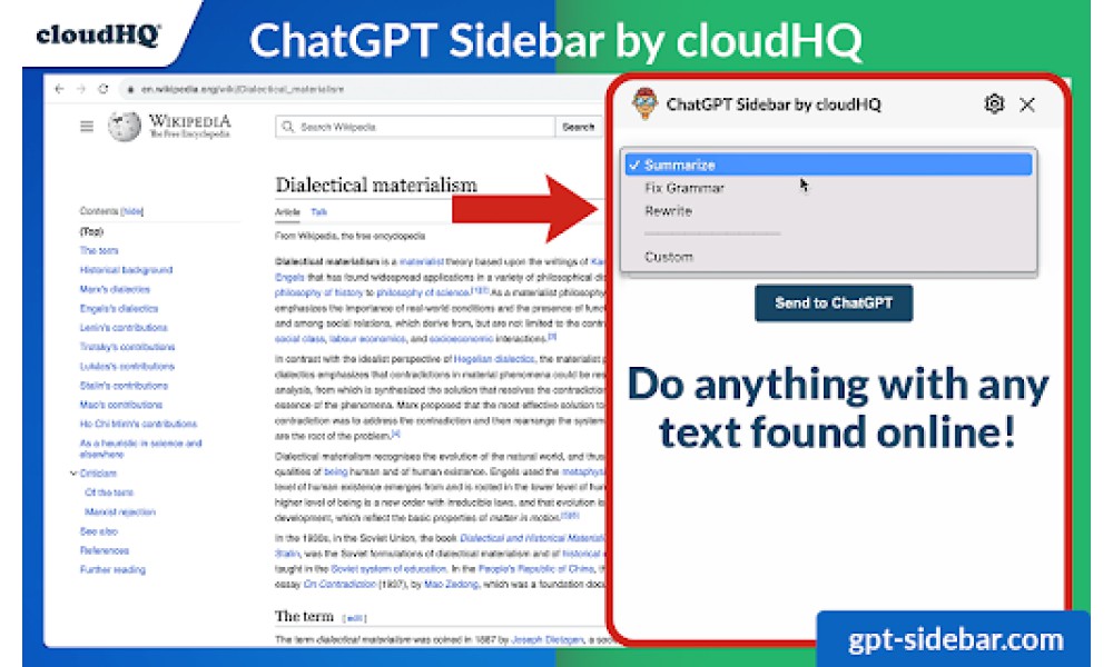 ChatGPT Sidebar by cloudHQ
