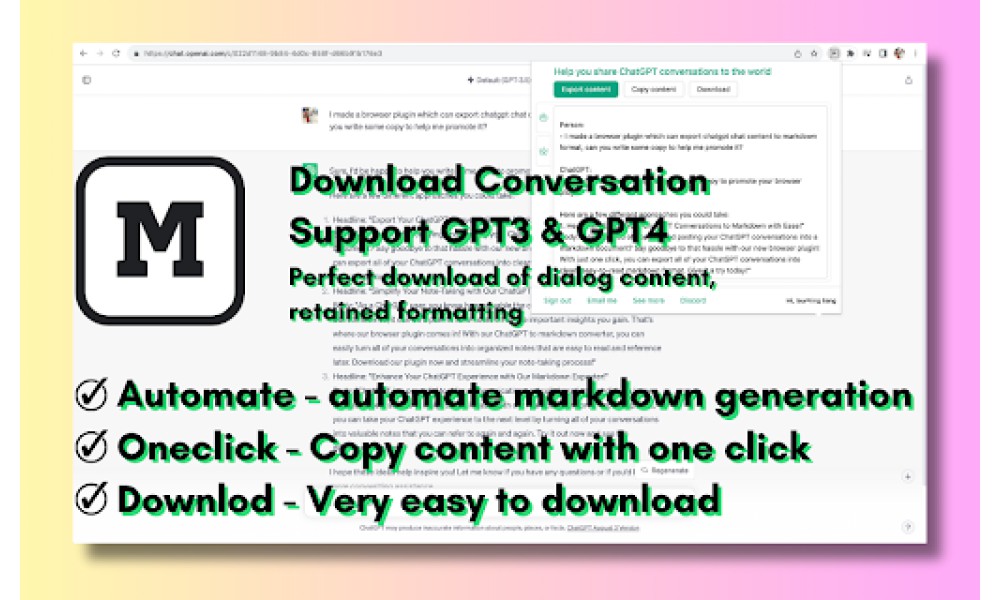 ChatGPT to Markdown