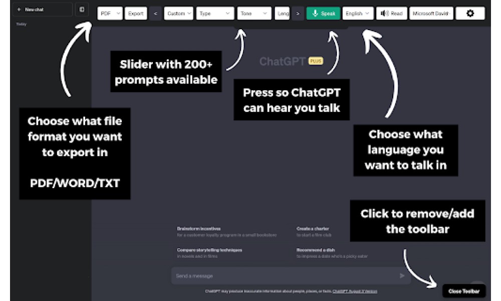 ChatGPT Toolbar Companion