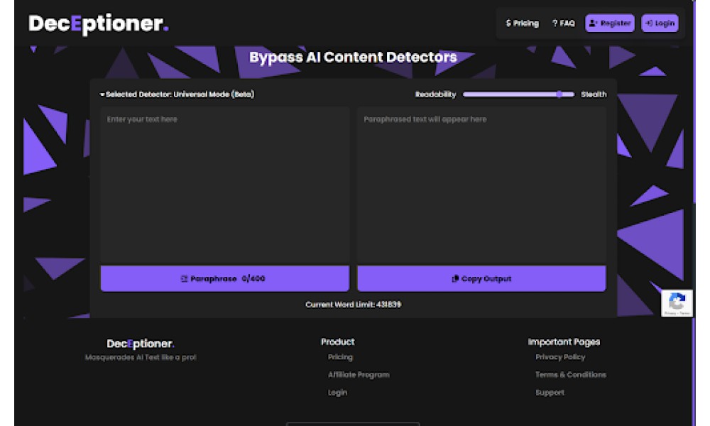 DecEptioner's Chrome Extension