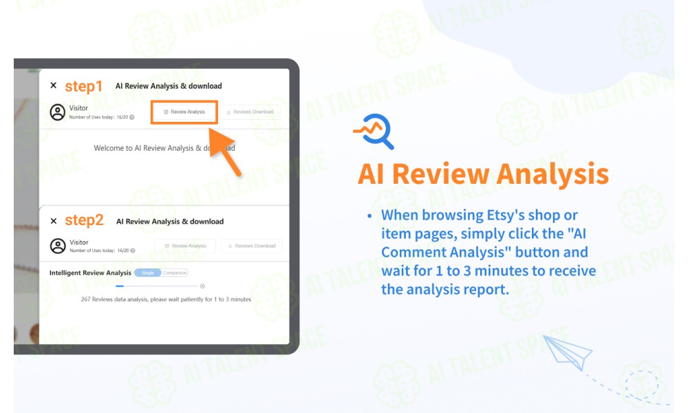Etsy AI Review Analysis & Download Tool - Image 2
