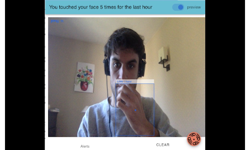 Face Touching Detector