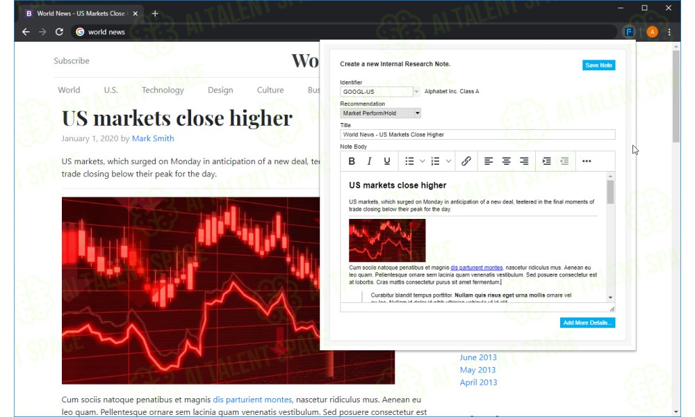 FactSet Internal Research Notes Extension - Image 1