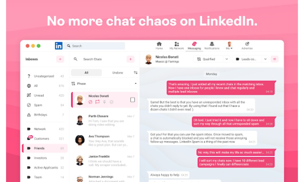 Flamingo - LinkedIn Messenger