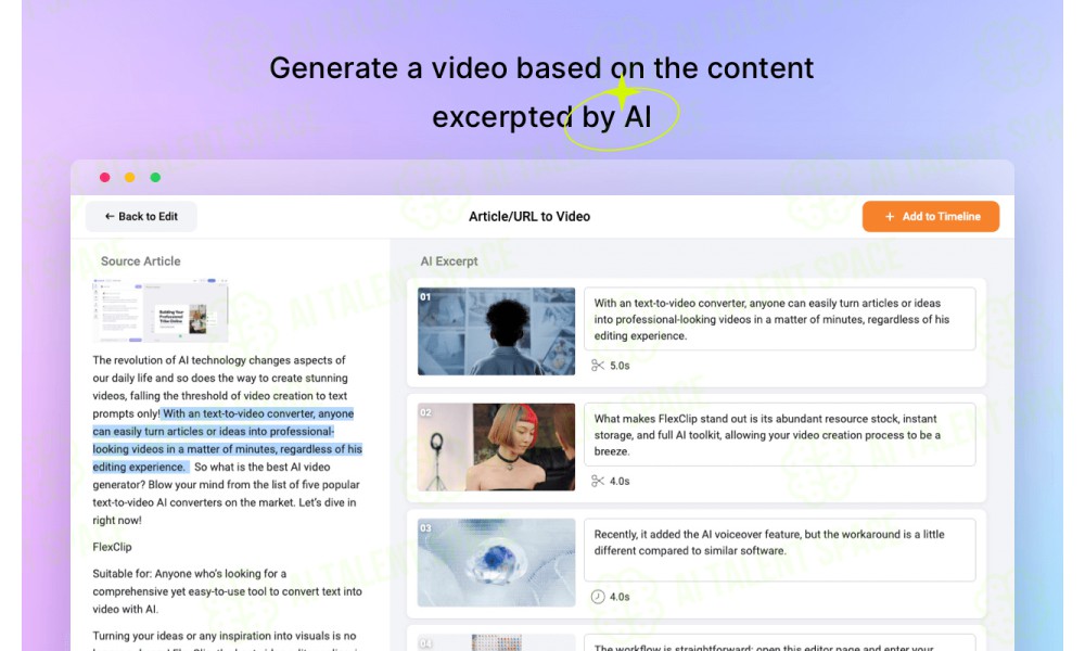 FlexClip AI URL to Video - Image 2