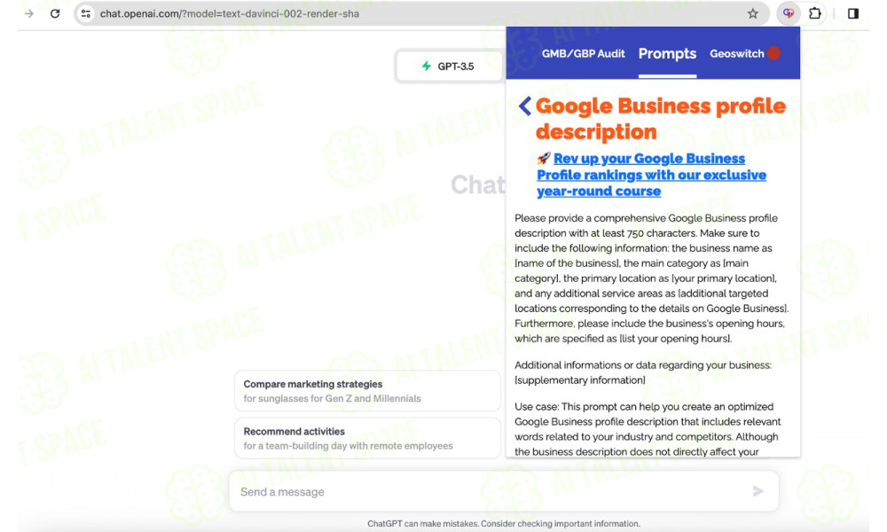 GMB Crush Chrome AI Assistant - Image 2