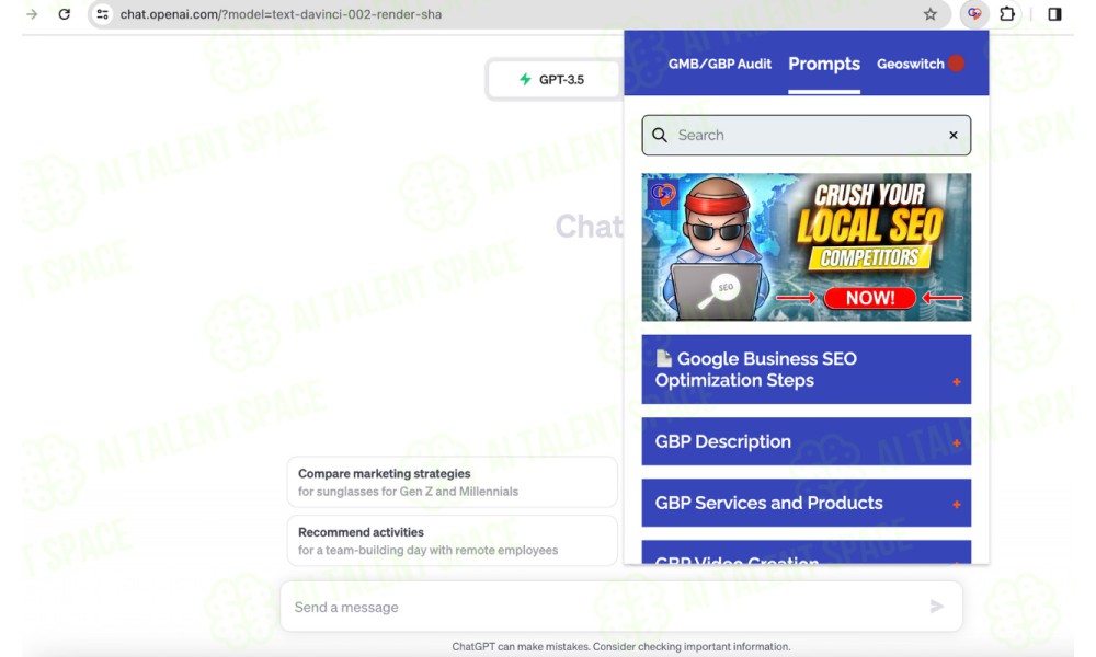 GMB Crush Chrome AI Assistant - Image 3