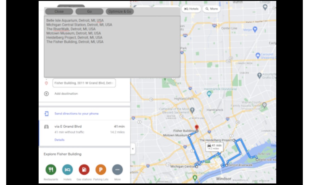 Route Optimizer Button