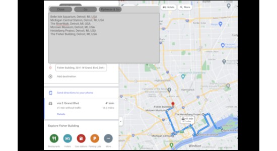 Route Optimizer Button