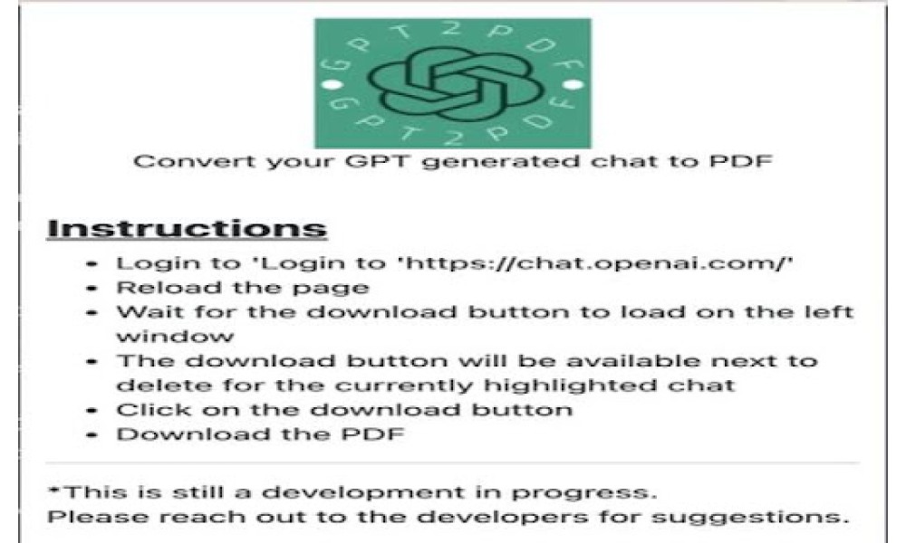 ChatGPT Download Extension