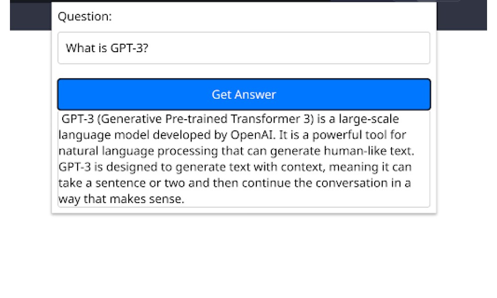 GPT-3 Q&A