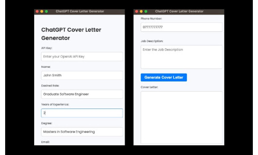 GPT Cover Letter Generator
