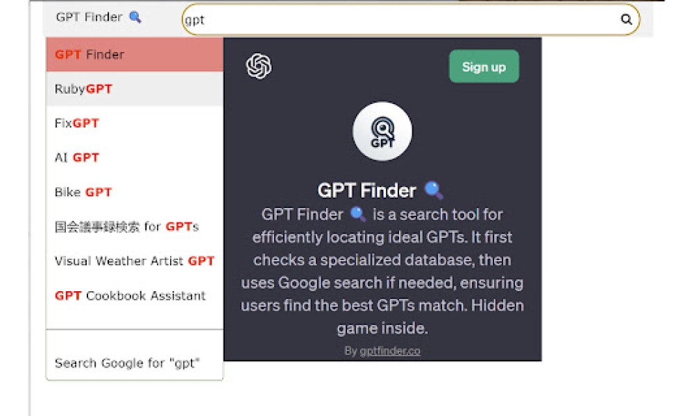 GPT Finder - GPT Search Engine