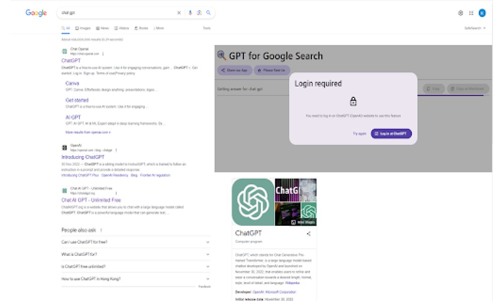 ChatGPT Google Search Extension