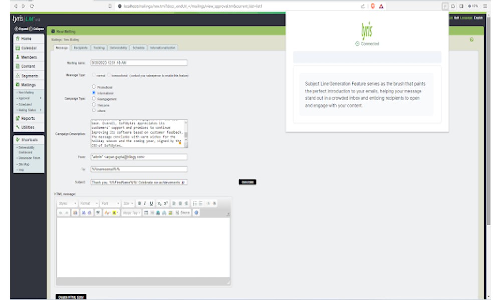 Lyris Listmanager Copilot