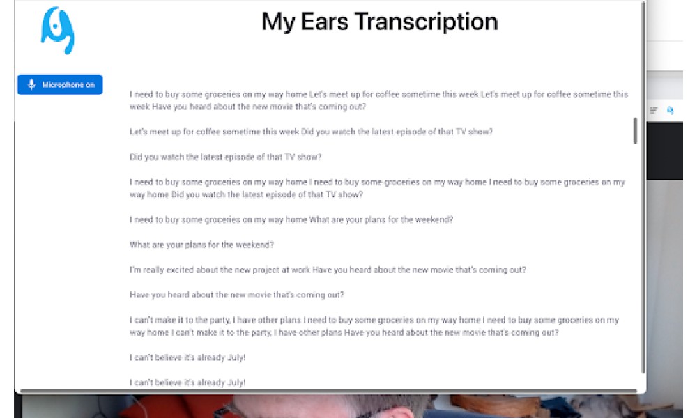 Tab Audio Transcription