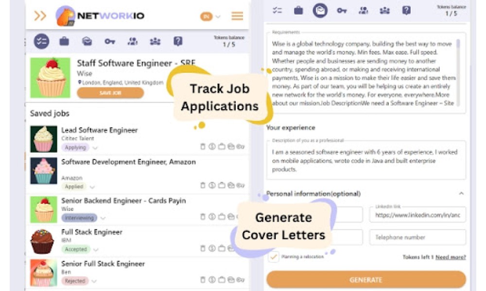 Networkio Job Tracker