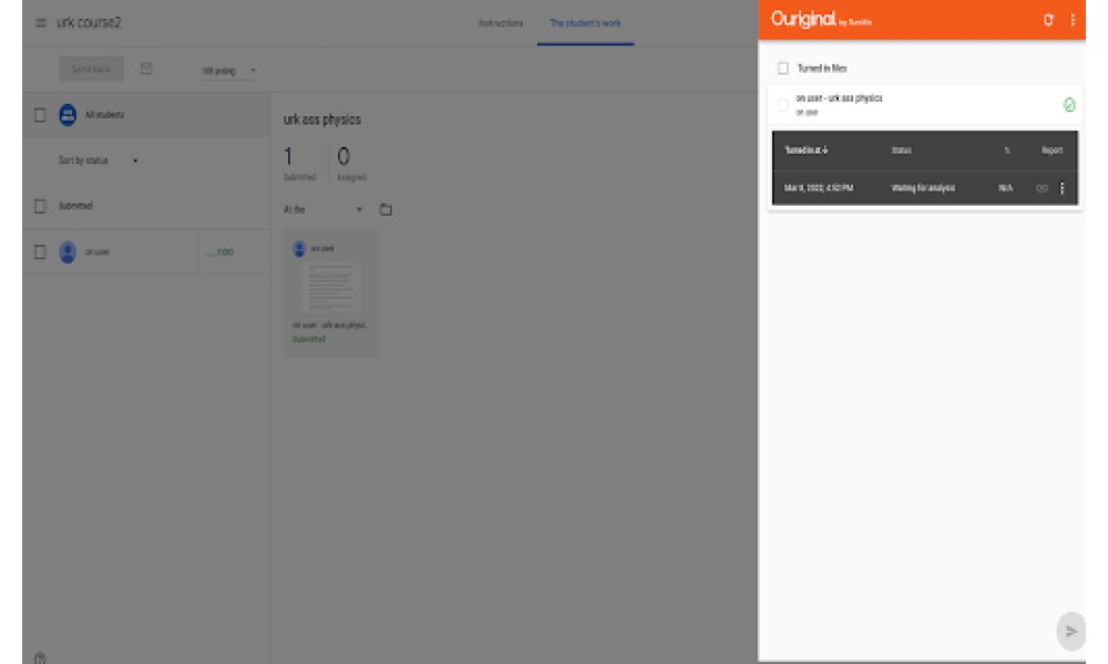 Ouriginal for Google Classroom