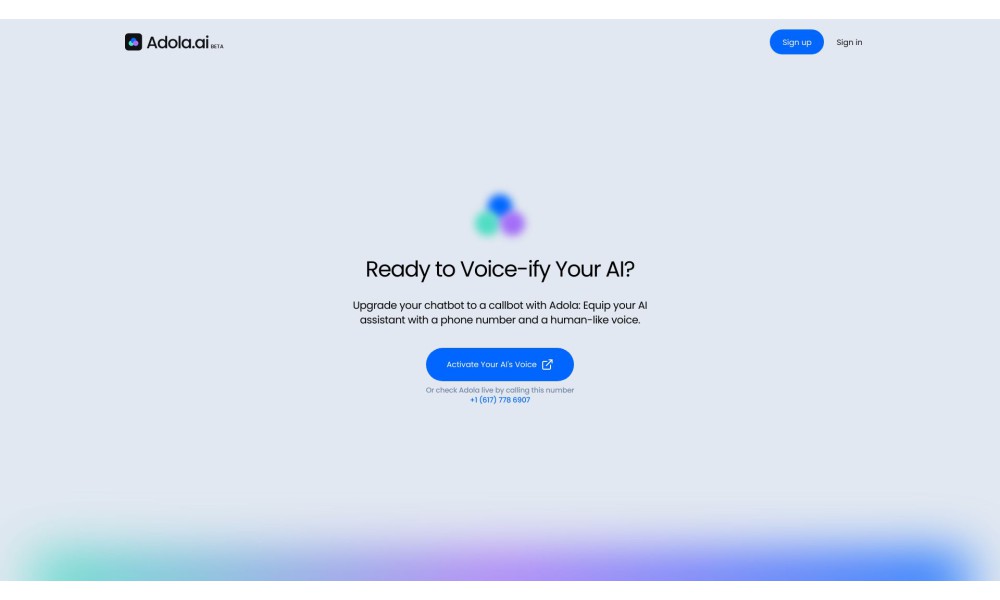 Adola - Voice & Phone Number for Your AI Assistant