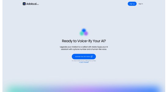 Adola - Voice & Phone Number for Your AI Assistant