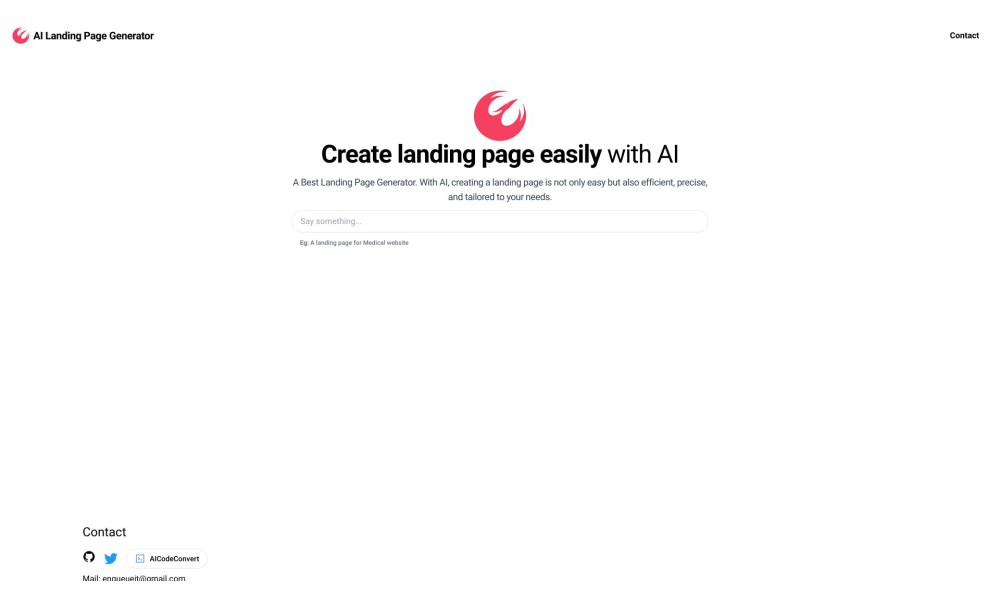 AI Landing Page Generator