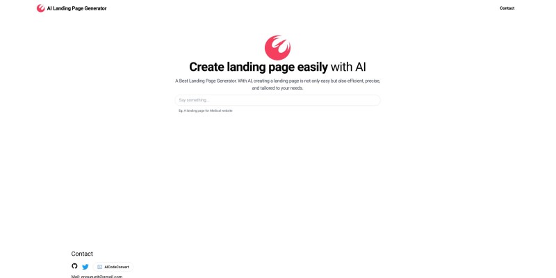 AI Landing Page Generator